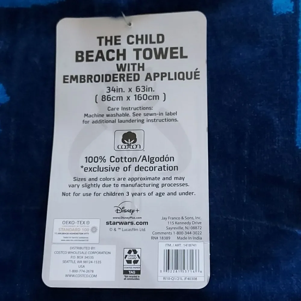 Star Wars The Child Baby Yoda Beach Towel …